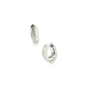 NEW KENDRA SCOTT women's mikki metal huggie earrings in silver